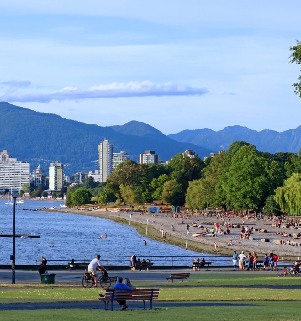Kits Beach waterfront and walkable Kitsilano streets