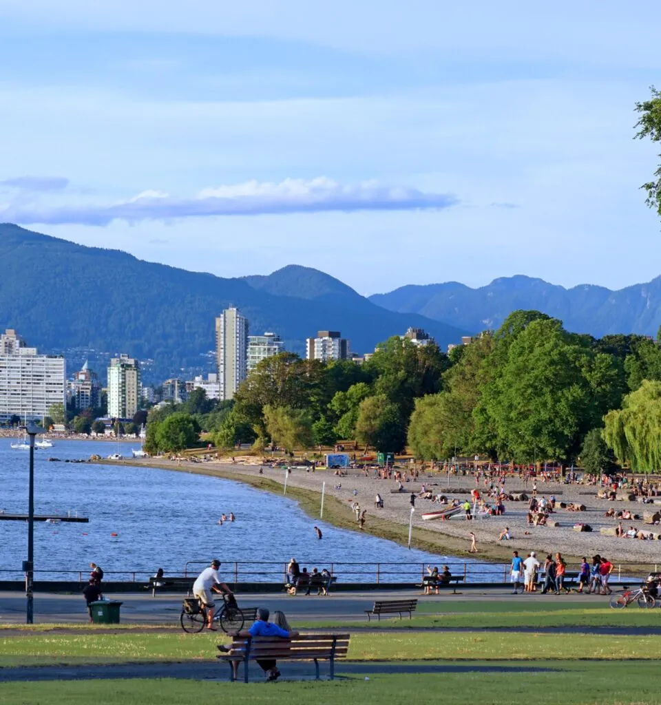 Kits Beach waterfront and walkable Kitsilano streets