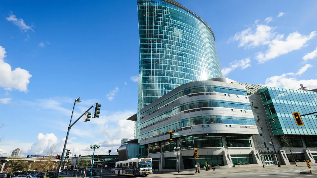 Surrey City Centre skyline and King George SkyTrain hub